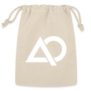 Simple Alpha Omega (AO) Logo White - Reusable Gift Bag - Natural - Front