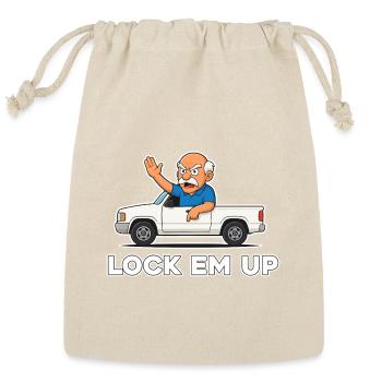 Funny Old Man Lock Em Up Private Property Meme - Reusable Gift Bag - Natural - Front