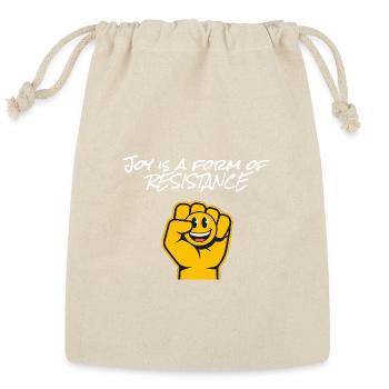 Joy as Resistance Fist Emblem - Reusable Gift Bag - Natural - Front