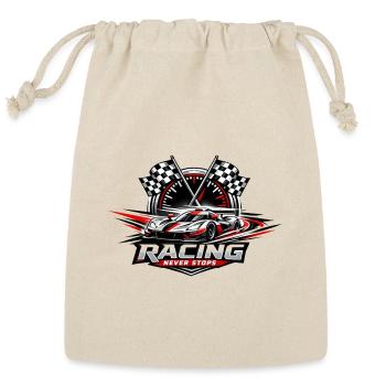 Racing Never Stops - Reusable Gift Bag - Natural - Front