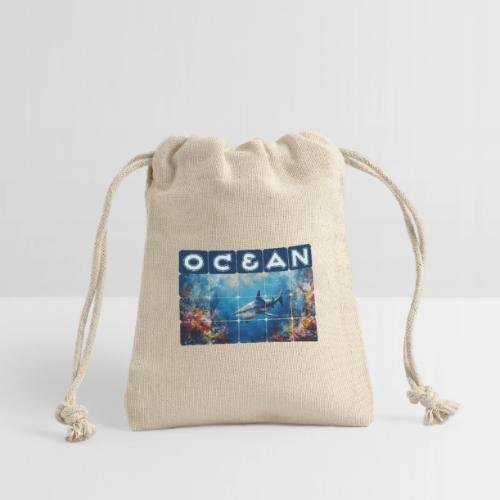Ocean: Synthwave Shark - Reusable Gift Bag