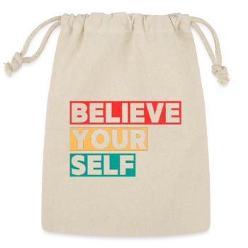 Motivational Men's T-Shirt | unique design  - Reusable Gift Bag - Natural - Front
