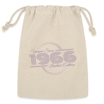 60th birthday vintage 1966 unique design  - Reusable Gift Bag - Natural - Front