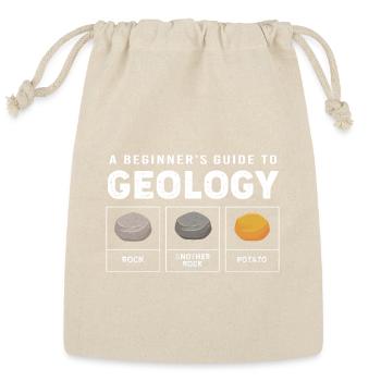 Rock Collecting Science Geology - Reusable Gift Bag - Natural - Front