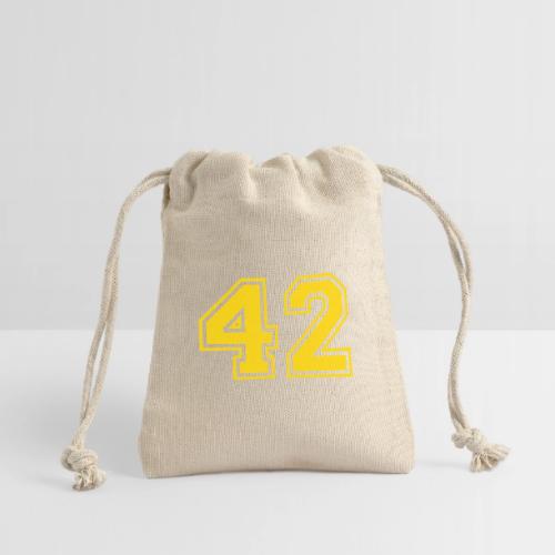 Number 42 in a classic athletic collegiate font - Reusable Gift Bag