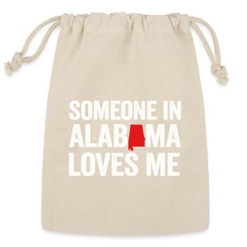 Alabama Loves Me Typography Art - Reusable Gift Bag - Natural - Front