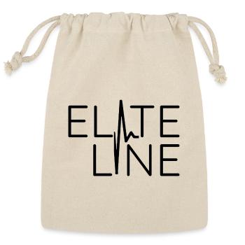 EliteLine Sleek All Black Typographic Logo - Reusable Gift Bag - Natural - Front