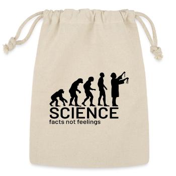 Evolution of Science (facts not feelings) - Reusable Gift Bag - Natural - Front