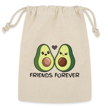 Avocado Duo: Cute Twin Avocados - Reusable Gift Bag - Natural - Front