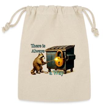 There Is Always a Way Raccoon - Reusable Gift Bag - Natural - Front