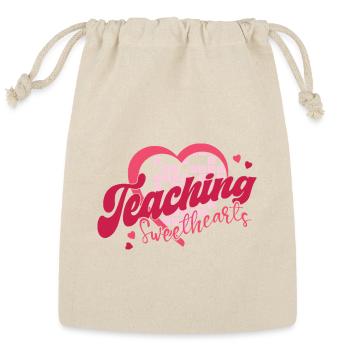 Retro Teacher Valentine Teaching - Reusable Gift Bag - Natural - Front