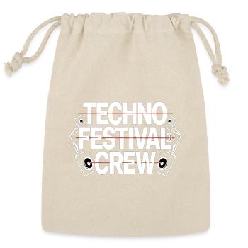 Techno Festival Crew – Techo Party Outfit - Reusable Gift Bag - Natural - Front
