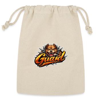 Guard Dog Script - Reusable Gift Bag - Natural - Front