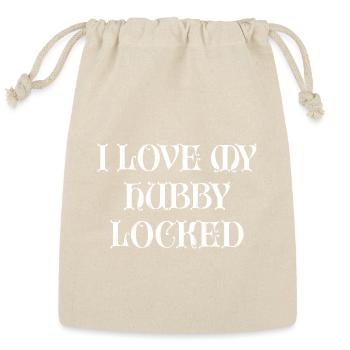 I Love My Hubby Locked - Reusable Gift Bag - Natural - Front