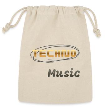 Techno Music - Reusable Gift Bag - Natural - Front