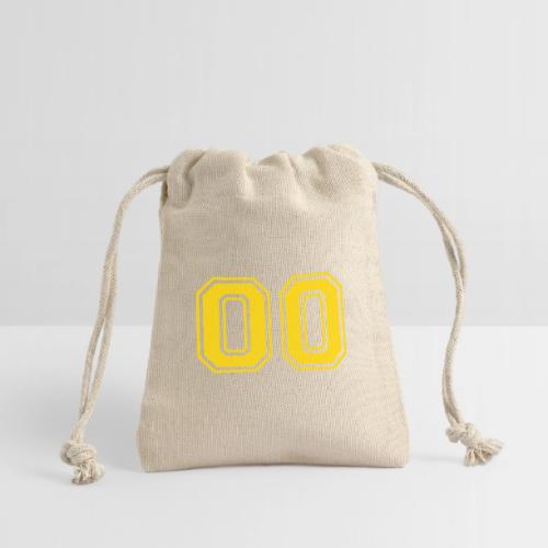 Number 00 in a classic athletic collegiate font - Reusable Gift Bag