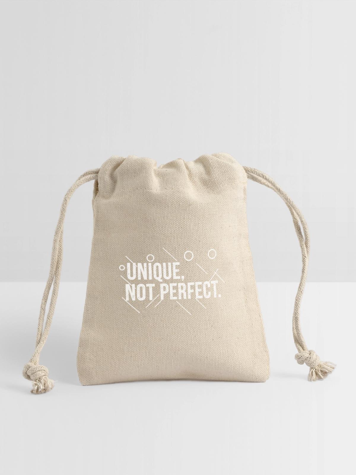 Unique-_Not_Perfect_Abstract - Reusable Gift Bag - Natural - Front
