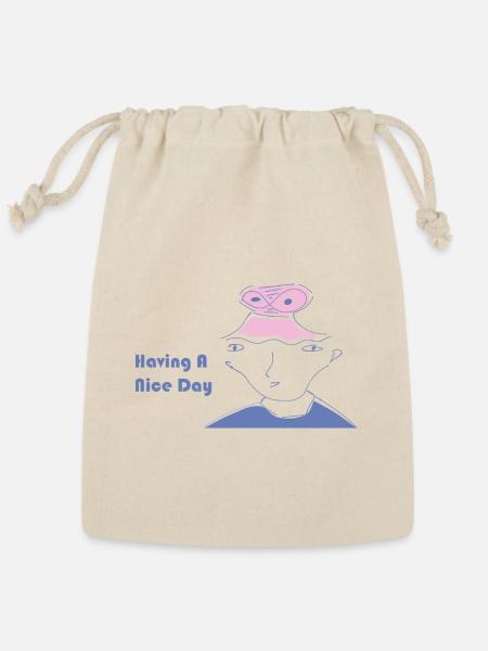 He is Having a nice day. - Reusable Gift Bag - Natural