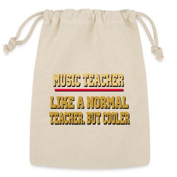 MUSIC TEACHER GIFT - Reusable Gift Bag - Natural - Front