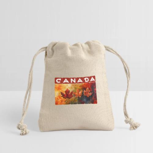 Painted Canada Leaves - Reusable Gift Bag