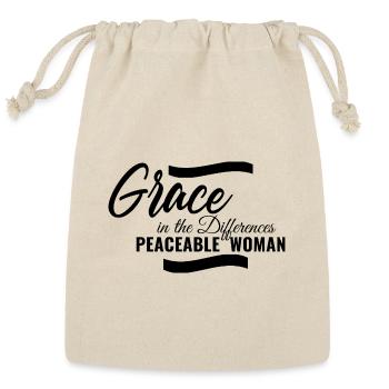Peaceable Woman Collection - Reusable Gift Bag - Natural - Front
