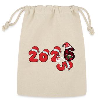 2026 Sleek New Year Tee - Reusable Gift Bag - Natural - Front