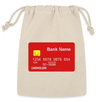 Credit Card - Reusable Gift Bag - Natural - Front
