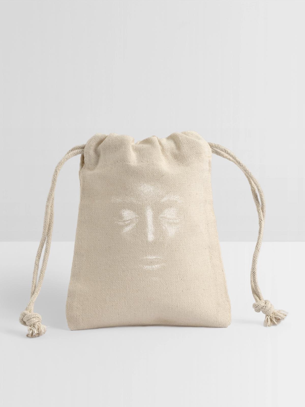 Face - Reusable Gift Bag - Natural - Front