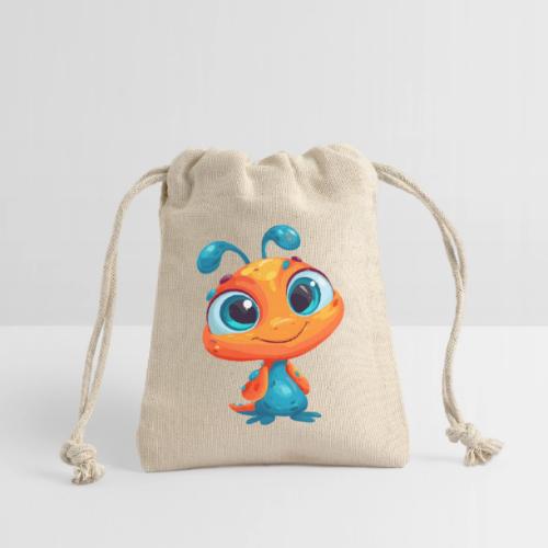 Fun Cartoon Alien in Orange and Blue - Reusable Gift Bag