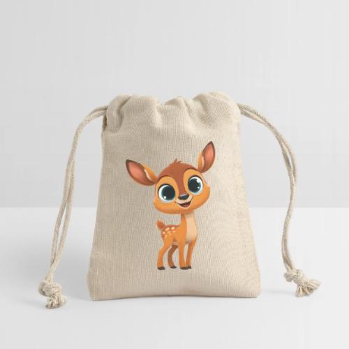 Cute Cartoon Deer with Joyful Big Eyes - Reusable Gift Bag