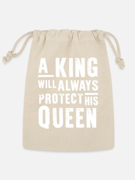 A_King_Will_Always_Protect_His_Queen - Reusable Gift Bag - Natural