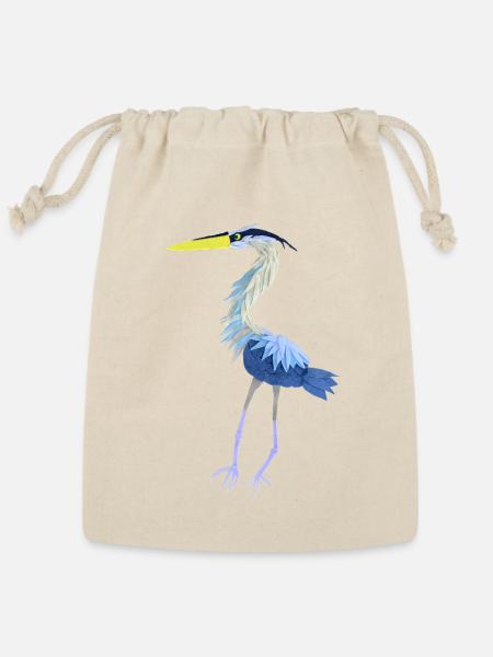 Great Blue Heron - Reusable Gift Bag - Natural