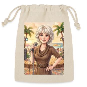 Beach Singer at Sunset - Reusable Gift Bag - Natural - Front