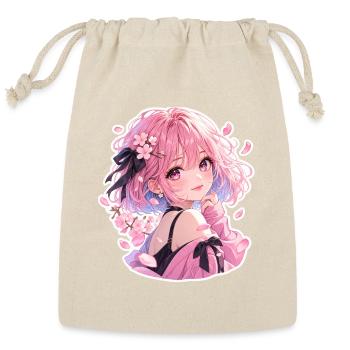 Pastel Sakura Dream Girl - Reusable Gift Bag - Natural - Front