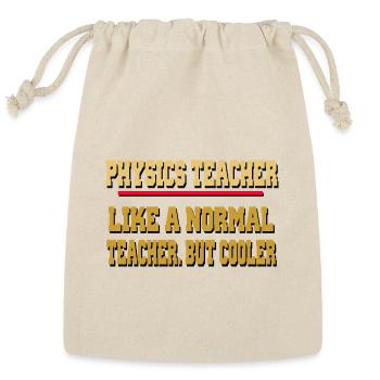 physics TEACHER GIFT - Reusable Gift Bag - Natural - Front
