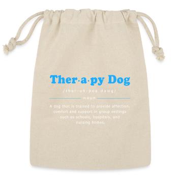 Therapy Dog Lover Mental Health - Reusable Gift Bag - Natural - Front