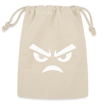 Fierce Gaze Minimal Icon - Reusable Gift Bag - Natural - Front