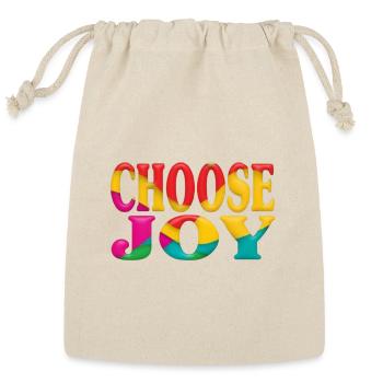 Choose joy - Reusable Gift Bag - Natural - Front