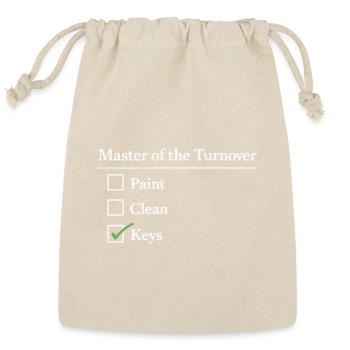 Master of the Turnover Checklist - Reusable Gift Bag - Natural - Front