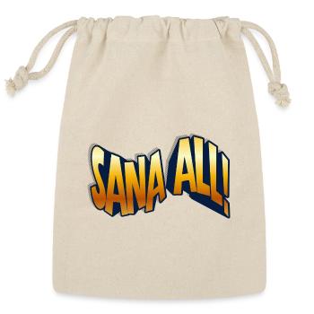 Sana All Bold Gold Logo - Reusable Gift Bag - Natural - Front