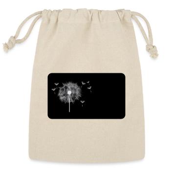 Dandelion black | personalizable - Reusable Gift Bag - Natural - Front