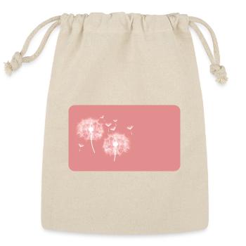 Dandelion rose | personalizable - Reusable Gift Bag - Natural - Front
