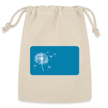 Dandelion petrol | personalizable - Reusable Gift Bag - Natural - Front