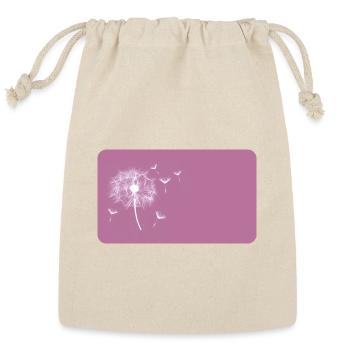Dandelion violet | personalizable - Reusable Gift Bag - Natural - Front