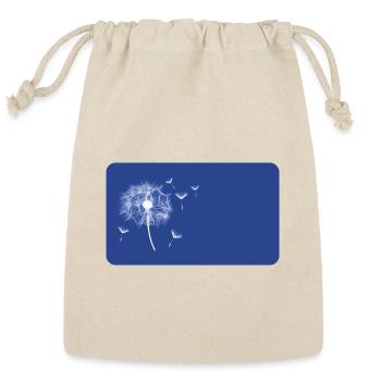Dandelion blue | personalizable - Reusable Gift Bag - Natural - Front