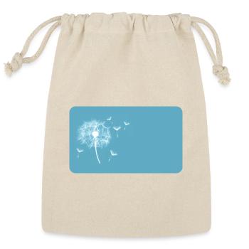 Dandelion turquoise | personalizable - Reusable Gift Bag - Natural - Front