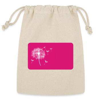 Dandelion pink | personalizable - Reusable Gift Bag - Natural - Front