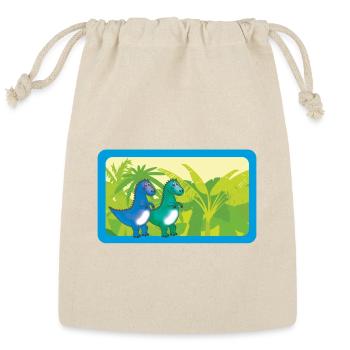 Baby Dinos T- Rex | Customisable - Reusable Gift Bag - Natural - Front