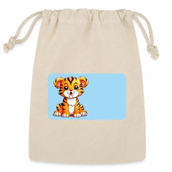 Little Saber-toothed tiger | customizable  - Reusable Gift Bag - Natural - Front