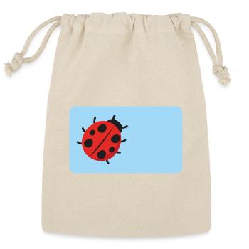Ladybug - light blue | customizable  - Reusable Gift Bag - Natural - Front